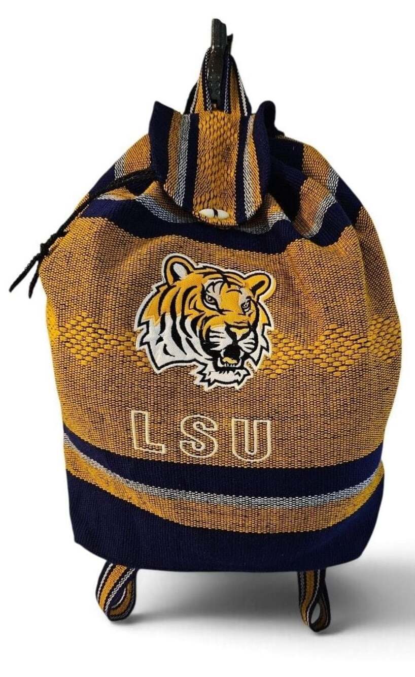 Louisiana State University LSU Tigers Woven Serape Backpack‎ with Tiger Logo